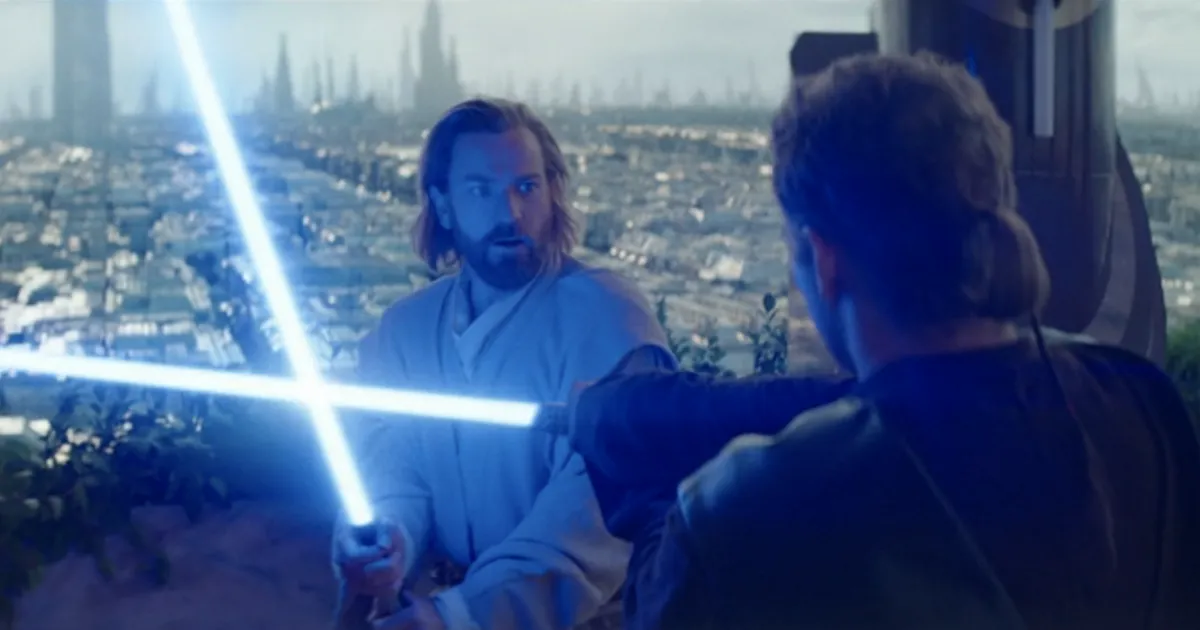 Obi-Wan and Anakin spar in Episode 5 of the Disney+ Series